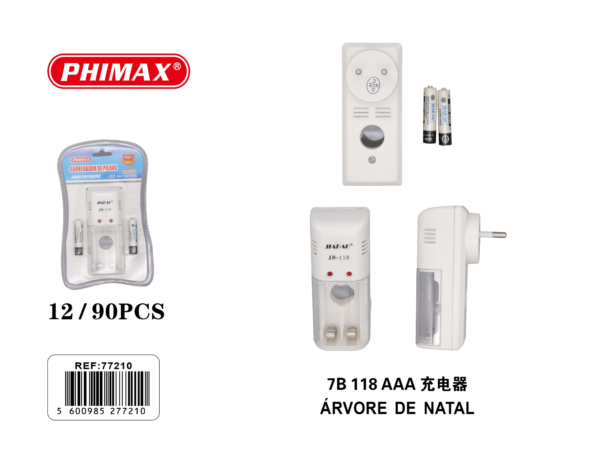 PHIMAX Carregador de pilhas AAA referência 687528